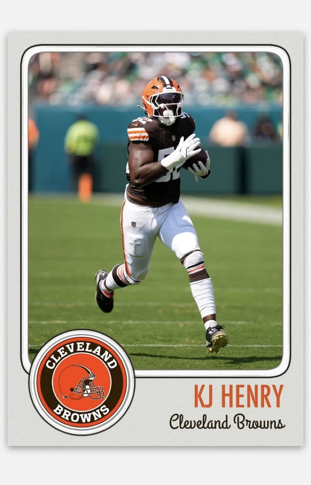 Kj Henry  Novelty Football Card! Cleveland Browns - Image 1 of 1