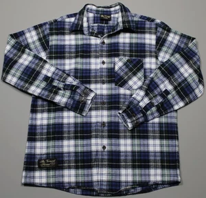 The Vermont Flannel Co Shirt Mens XL Blue Green Plaid Flannel Button Made USA - Picture 1 of 8