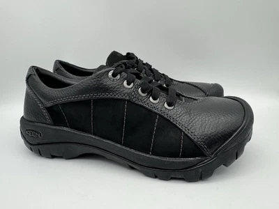 KEEN Women’s Presidio Casual Walking Shoes – Black Leather – Size 8.5 US - Image 1 of 4