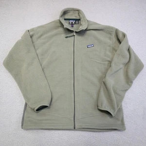 Vintage Patagonia Jacket Mens Extra Large Green Full Zip Polartec Fleece USA 90s - Picture 1 of 15