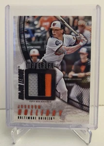 2025 Topps Serie 1 JACKSON HOLLIDAY MLM Relic Black #MLM-JH 10/10 BOOKEND!!! - Foto 1 di 2