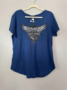 Harley Davidson Tombstone AZ Blue Eagle Wings T-Shirt Damen PLUS XXL Baumwolle USA - Bild 1 von 13