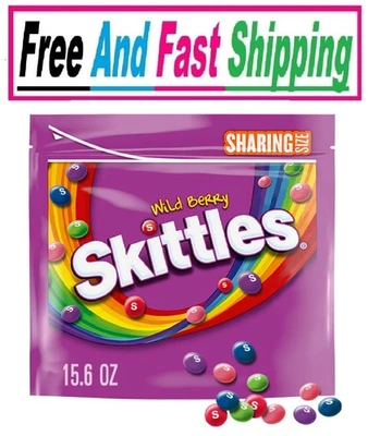 Skittles Wild Berry Chewy Candy, Sharing Size - 15.6 Oz Bag -  Free Shipping - Image 1 of 4