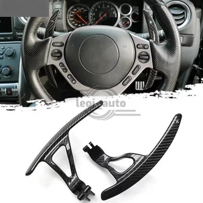 Volante de fibra de carbono câmbio de pá para 09-16 Nissan GT-R GTR R35 Nismo - Imagem 1 de 3