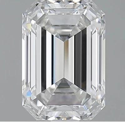 2.00 CT Emerald Lab-Grown Loose Diamond – E–F VVS Clarity | IGI Certified - Image 1 of 4