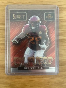 2022 Panini Select Draft Picks BREECE HALL en Fuego Insert RC EN-HA Card - Picture 1 of 2