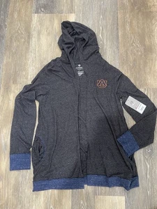 Auburn University Damen L grau Hoodie Jacke leicht Taschen Logo blauer Besatz - Bild 1 von 6