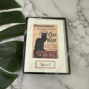Tarjetas de notas de agradecimiento retro con estampado de gato Cavallini & Co Chat Noir nuevas 10 - Imagen 1 de 2
