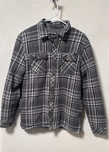 Chaqueta de Franela O'Neill Manga Larga Gris A Cuadros Forrada Sherpa De Colección Calce Clásico S - Imagen 1 de 9