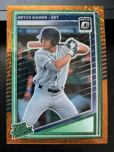 2025 Panini Donruss - Optic Rated Prospects Bryce Rainer #189 Orange Velocity... - Foto 1 di 2