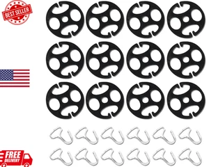 24 PIEZAS Cubierta de Asiento de Coche Placa de Ciruela Ganchos de Metal, Juego de 12 Ganchos de Metal Clip de Bloqueo Pla - Imagen 1 de 7