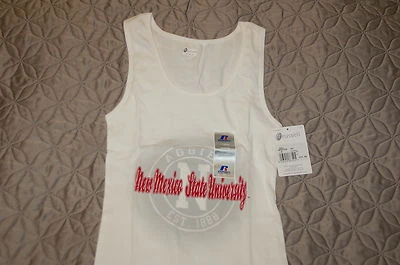 Camiseta sin mangas deportiva Russell para mujer NUEVA MEXICO STATE AGGIES blanca o negra NUEVA Foto 1 de 4