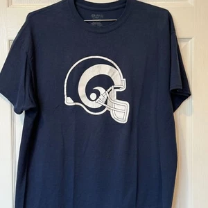 NFL Los Angeles Rams Vintage Helmet Logo Shirt Mens Size XL Navy Short Sleeve - Picture 1 of 6