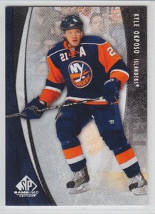 2010-11 UD SPGU KYLE OKPOSO SILVER SPECTRUM /10 PARALLEL SP Game Used Islanders