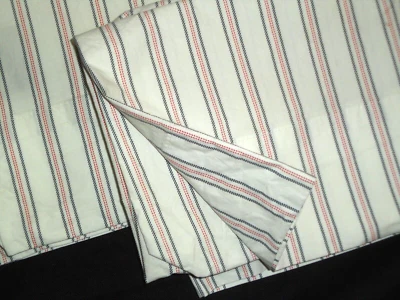 RALPH LAUREN RED & BLUE TICKING STRIPE AMERICANA (2) STANDARD PILLOWCASES 19X31 - Image 1 of 4