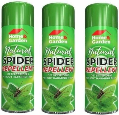 3x 200ML SPIDER REPELLENT SPRAY Home Garden Stain Free Fresh Mint Deters Spiders - Image 1 of 2