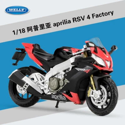 Welly 1:18 Aprilia RSV4 Factory Motorcycle Bike Model New in Box - Bild 1 von 4