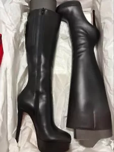 Christian Louboutin Bianca Botta Botas Negras Talla 35 USADAS 202412M - Imagen 1 de 6