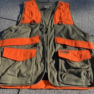 Hunting Vest Men’s Size XL Bird Pocket Orange/Brown Field And Stream Upland - Picture 1 of 7