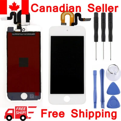 LCD Replacement for iPod Touch 5th 6th Gen Screen Glass A1509 A1421 A1574 White - Image 1 of 4