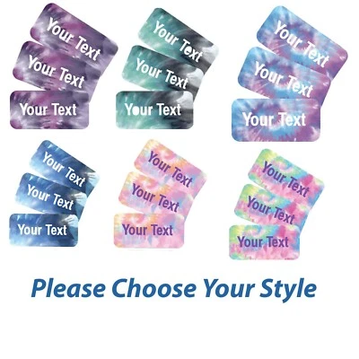 Etiquetas de nombre de ropa personalizadas personalizadas para campamento, universidad, fondo impresionante Foto 1 de 4