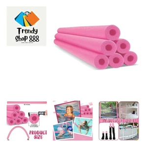6 Pack Pool Noodles Foam Swim Noodles Jumbo Hollow Swimming Pool Noodle Bulk ... - Picture 1 of 8