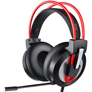 Wired Gaming Headset Stereo Bass Surround with Mic for PS4 New Xbox One PC