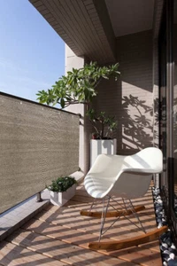 Outdoor Privacy Mesh Fence Screen Cover Garden Patio Walnut 3', 4', 5', 6' Tall - Picture 1 of 10
