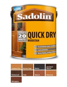 Sadolin Quick Dry Woodstain - All Colours - All Sizes - Picture 1 of 10