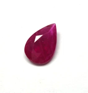 Schöner Rubin in Birnenform - Natur Edelstein aus Myanmar 1,05 ct (beheizt) - Bild 1 von 7