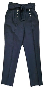 New York & Co Womens Slacks Size 6 Average Navy Blue Polyester Spandex 7th Ave - Picture 1 of 12