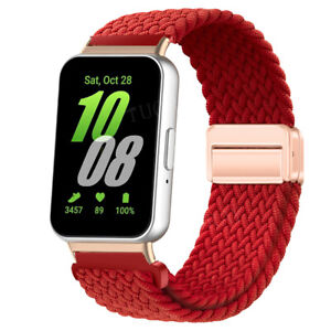Magnetic Strap For Samsung Galaxy Fit 3 SM-R390 Braided Nylon Loop Watch Band 