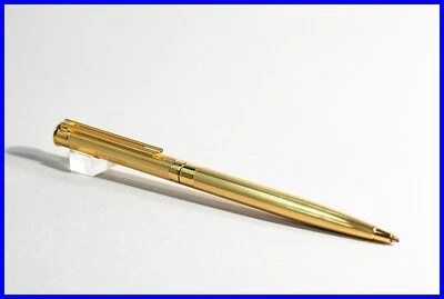 1994 Montblanc Noblesse III Caneta Esferográfica com Clipe Dividido Pesado Banhado a Ouro Amarelo - Imagem 1 de 4