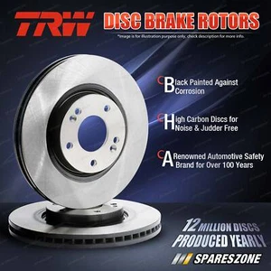 2x Rear TRW Disc Brake Rotors for Mitsubishi Magna TE TH TJ TL Verada KJ KL KW - Picture 1 of 5