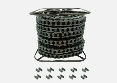 60 Roller Chain For Sprocket 100 Feet With10 Connecting Links Drive Chain - Image 1 of 2