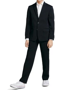 Calvin Klein Boys' 2-Piece Black Formal Suit Set Size 8 - Picture 1 of 8