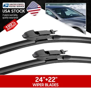 24''+18'' Set U/J Hook Wiper Windshield Rain Blade For 2007-10 Hyundai Elantra - Picture 1 of 13