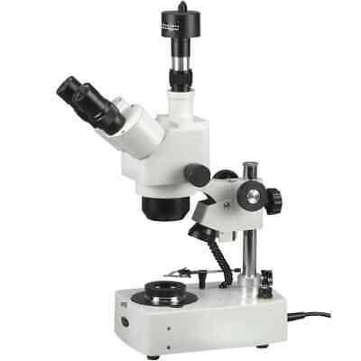 Amscope 5x-80x Darkfield Jewelry Gem Microscope And 3 MP Camera • 750$