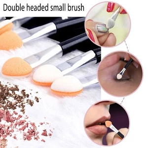 10 Pcs Eyeshadow Applicator Brush Disposable Double Head Sponge Eye Shadow Brush - Picture 1 of 12