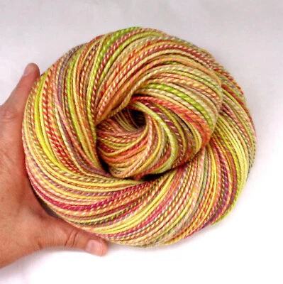 Fio merino fiado à mão/tingido à mão leve penteado malha dupla frutas cítricas 228yd/205m - Imagem 1 de 4