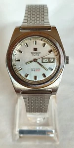 Vintage Gents Tissot Silver Tone PR 516 Automatic Cal. 794 Day Date-Running Well - Picture 1 of 19