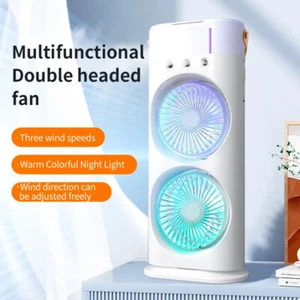 Double-ended Spray Fan Portable Humidifier Fan Air Conditioner Household Small A - Picture 1 of 11