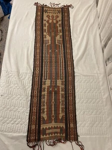 IKAT SUMBA Indonesian Hand vowed wall hanging MUSEAM RARE antique 127x36cm - Picture 1 of 9