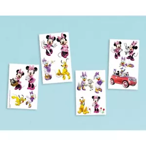 Minnie Mouse Clubhouse Disney Cute Kids Birthday Party Favor Temporary Tattoos - Picture 1 of 1