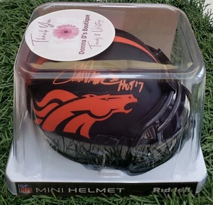 Minicasco autografiado por Terrell Davis Denver Broncos Eclipse HOF BAS  - Imagen 1 de 4