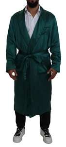DOLCE & GABBANA Sleepwear Green Silk Waist Belt Robe IT46/US36/S RRP 3680usd - Picture 1 of 8