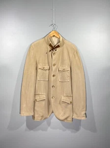 LUIS TRENKER leichter Staubmantel Jacke Herren Baumwolle halb gefüttert beige Größe 50 - Bild 1 von 18