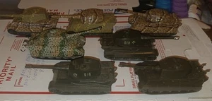 (C-27) 7 Scarce AHM German King Tiger Tanks. Painted. Some With Motors. As Is. - Picture 1 of 3