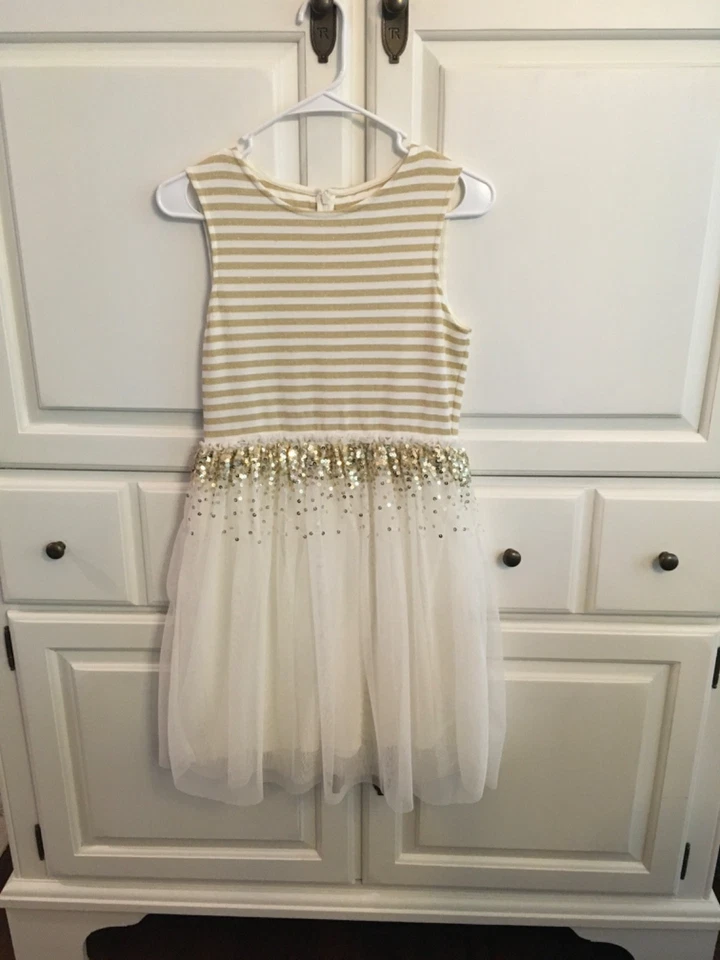 Vestido de fiesta/vacaciones - marfil y dorado Foto 1 de 2