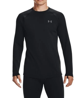 Under Armour 1353349 Men's XL UA ColdGear Base 4.0 Layer Crew Shirt Black $100 - Image 1 of 4